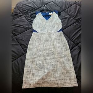 J.Crew Grey and Navy Dress